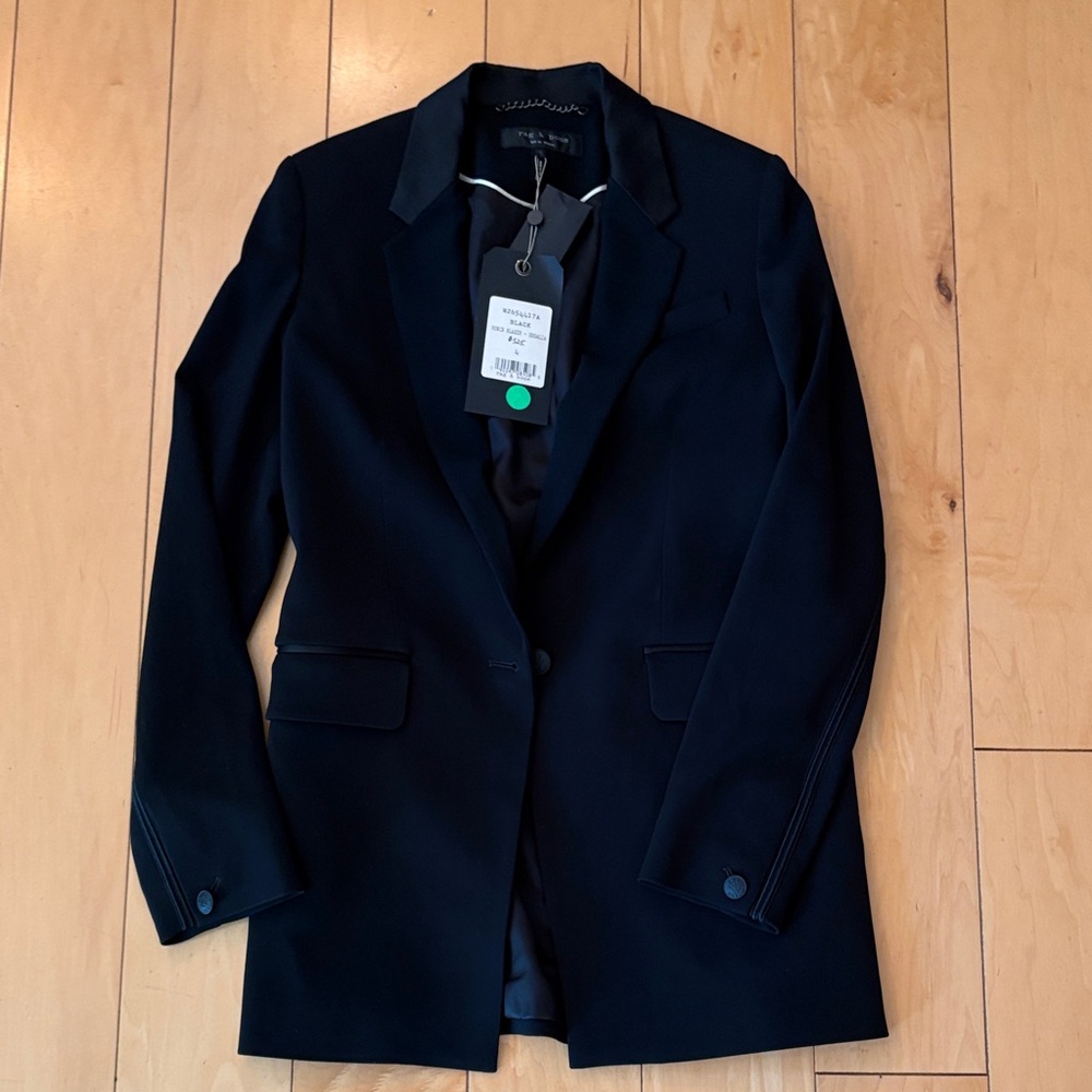 rag & bone RONiN Blazer Black Sz 4  AS WORN ON Lucy Lui  Show Elementary style